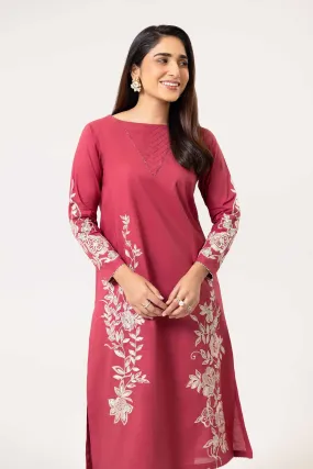 Elegant 2-Piece Digital Printed Embroidered Suit - Style 42402077