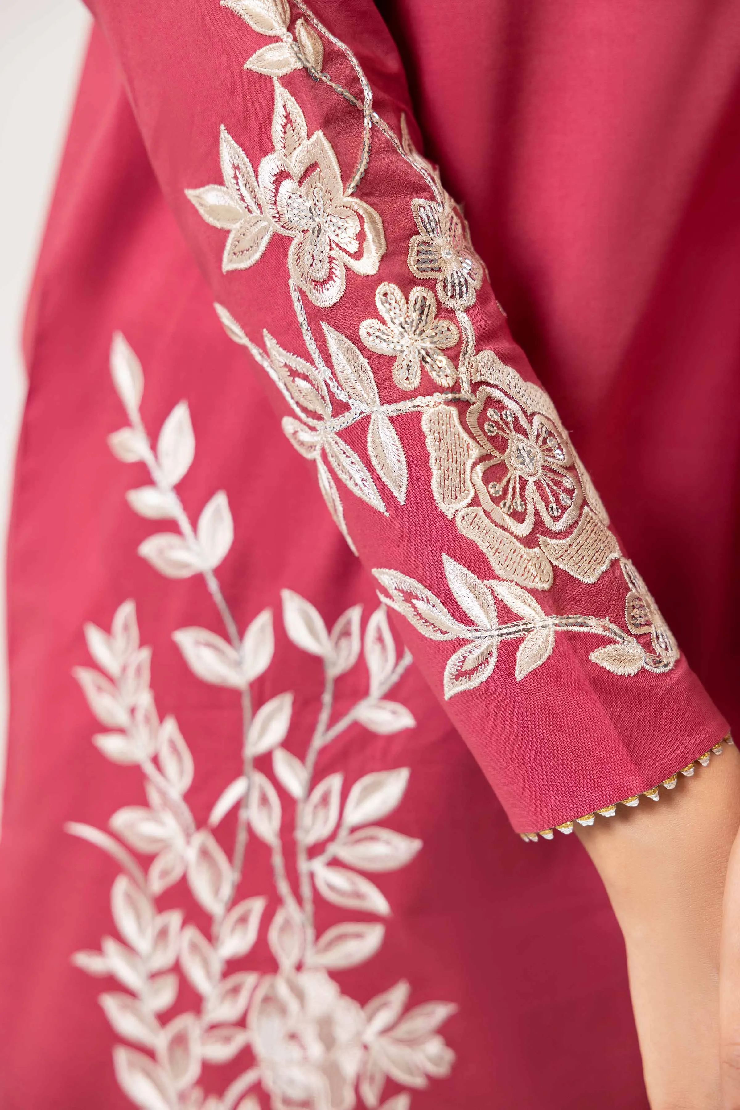 Elegant 2-Piece Digital Printed Embroidered Suit - Style 42402077
