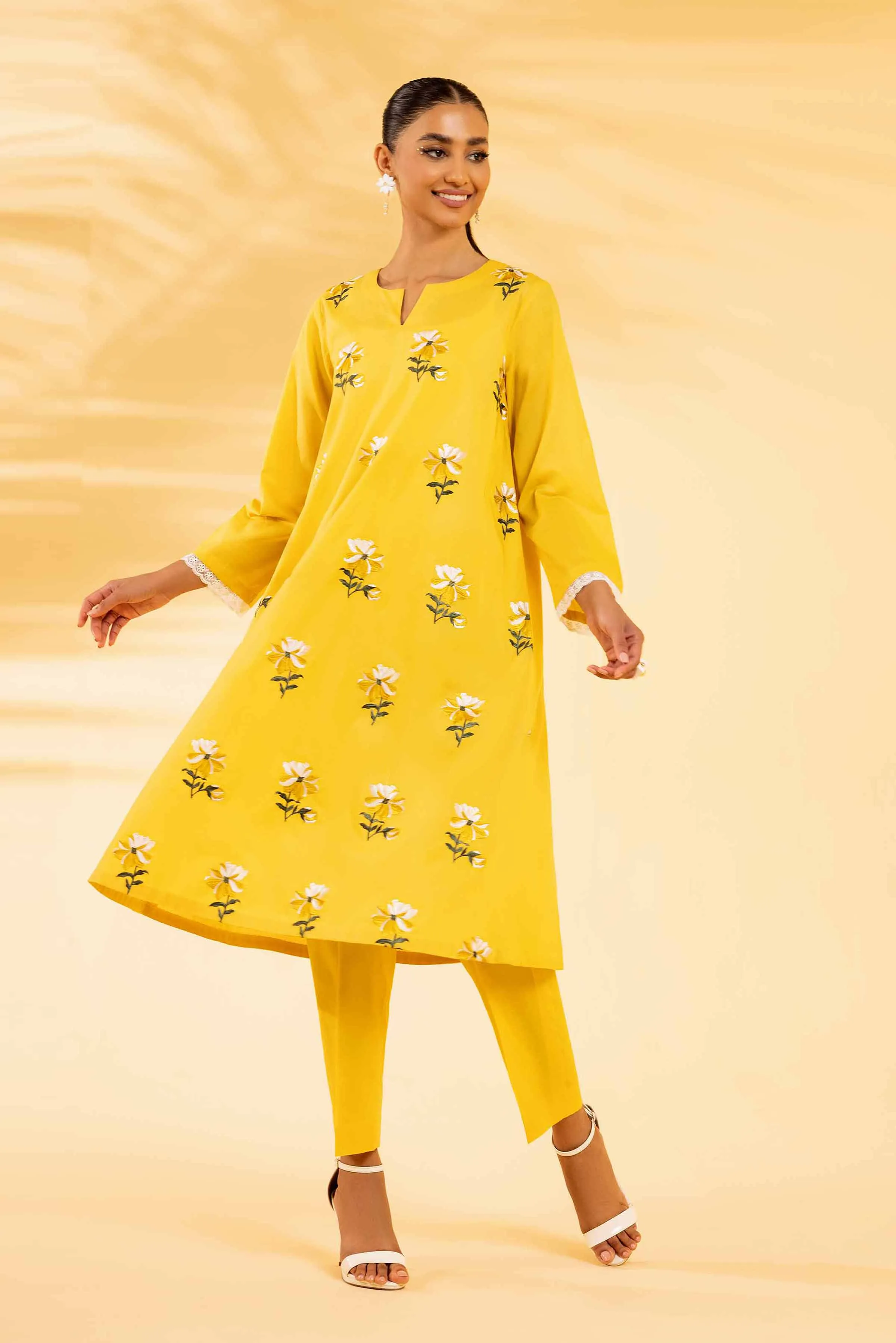 2 Piece - Dyed Embroidered Suit - 42401063