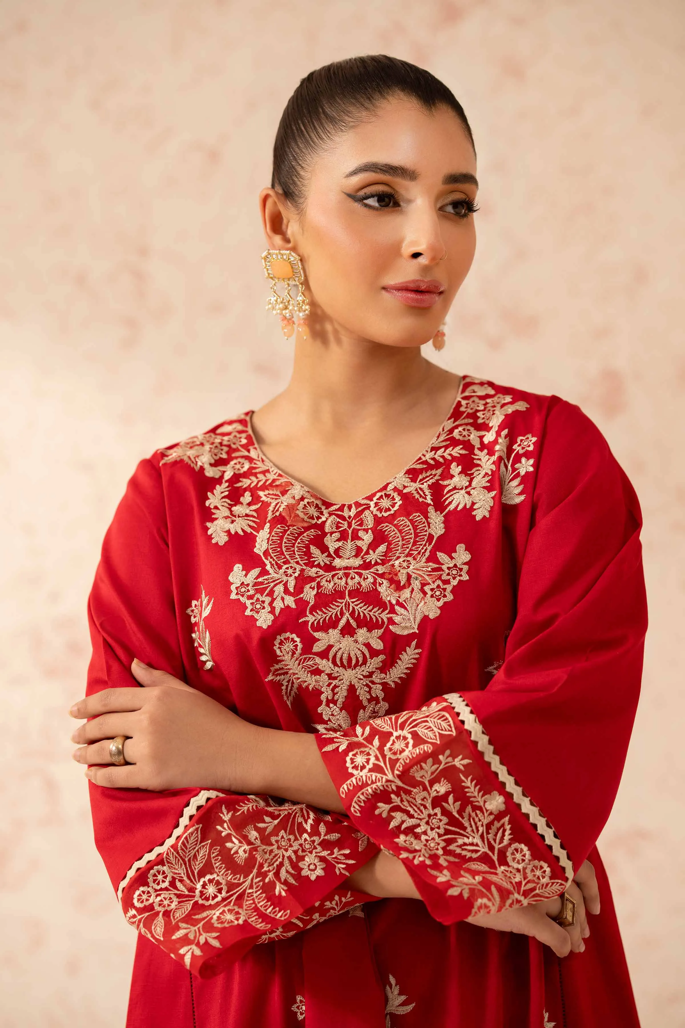 2 Piece - Dyed Embroidered Suit - 42401257