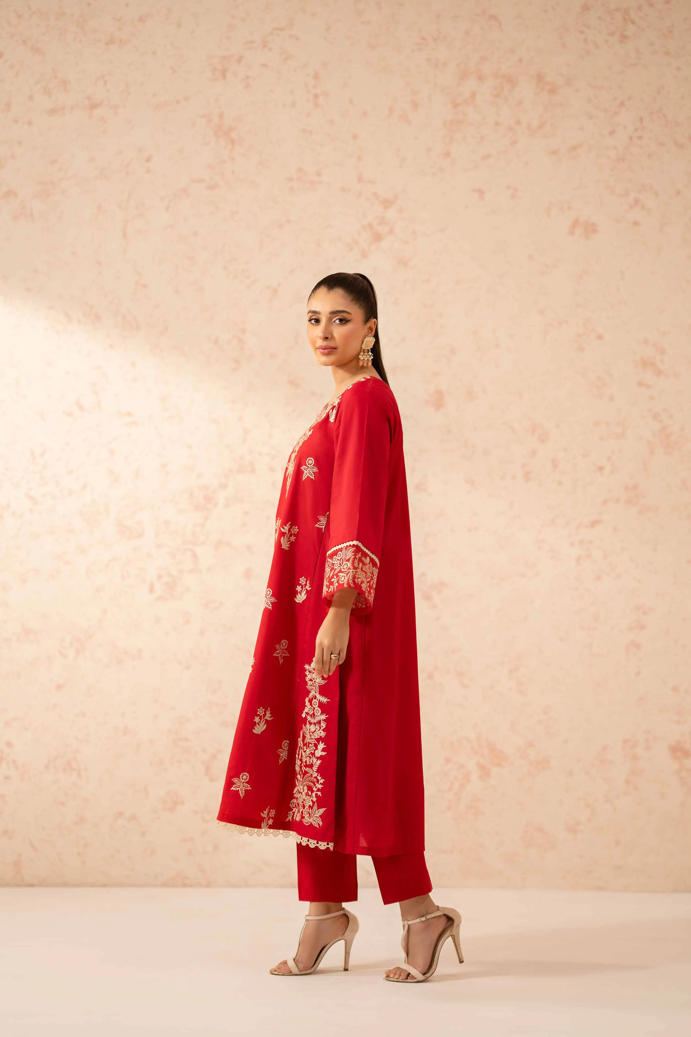 2 Piece - Dyed Embroidered Suit - 42401257