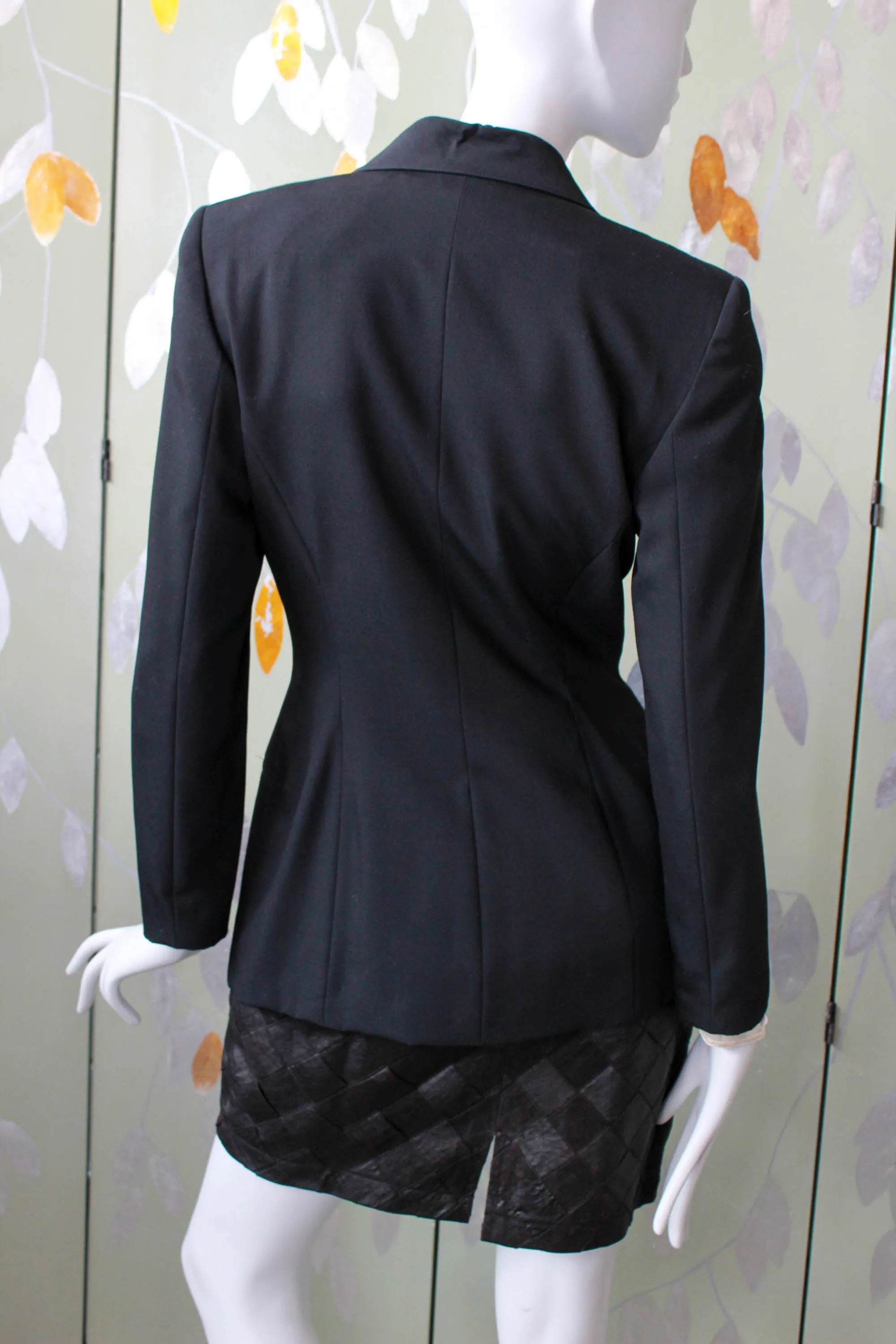 90s Claude Montana Black Blazer, Small