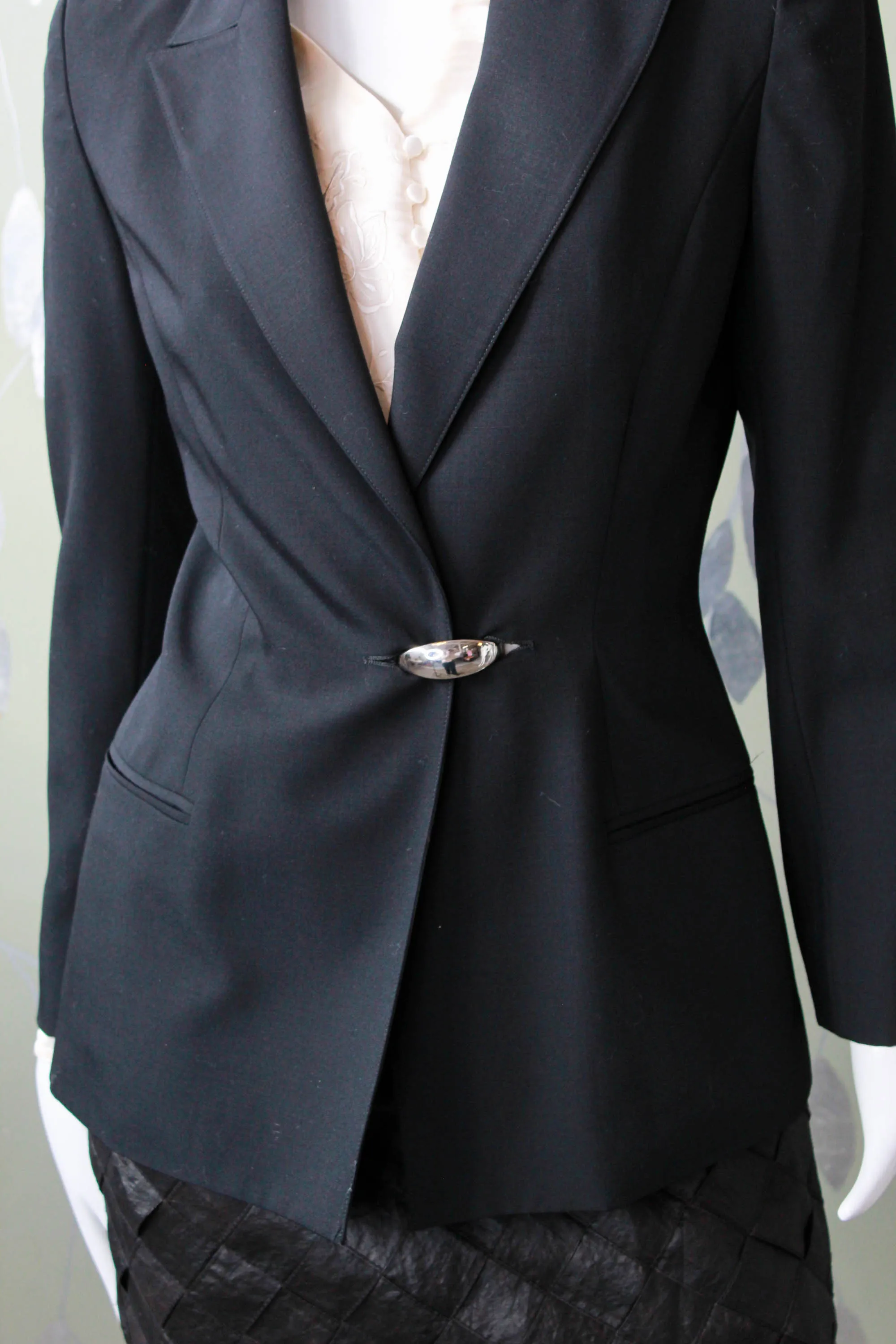 90s Claude Montana Black Blazer, Small