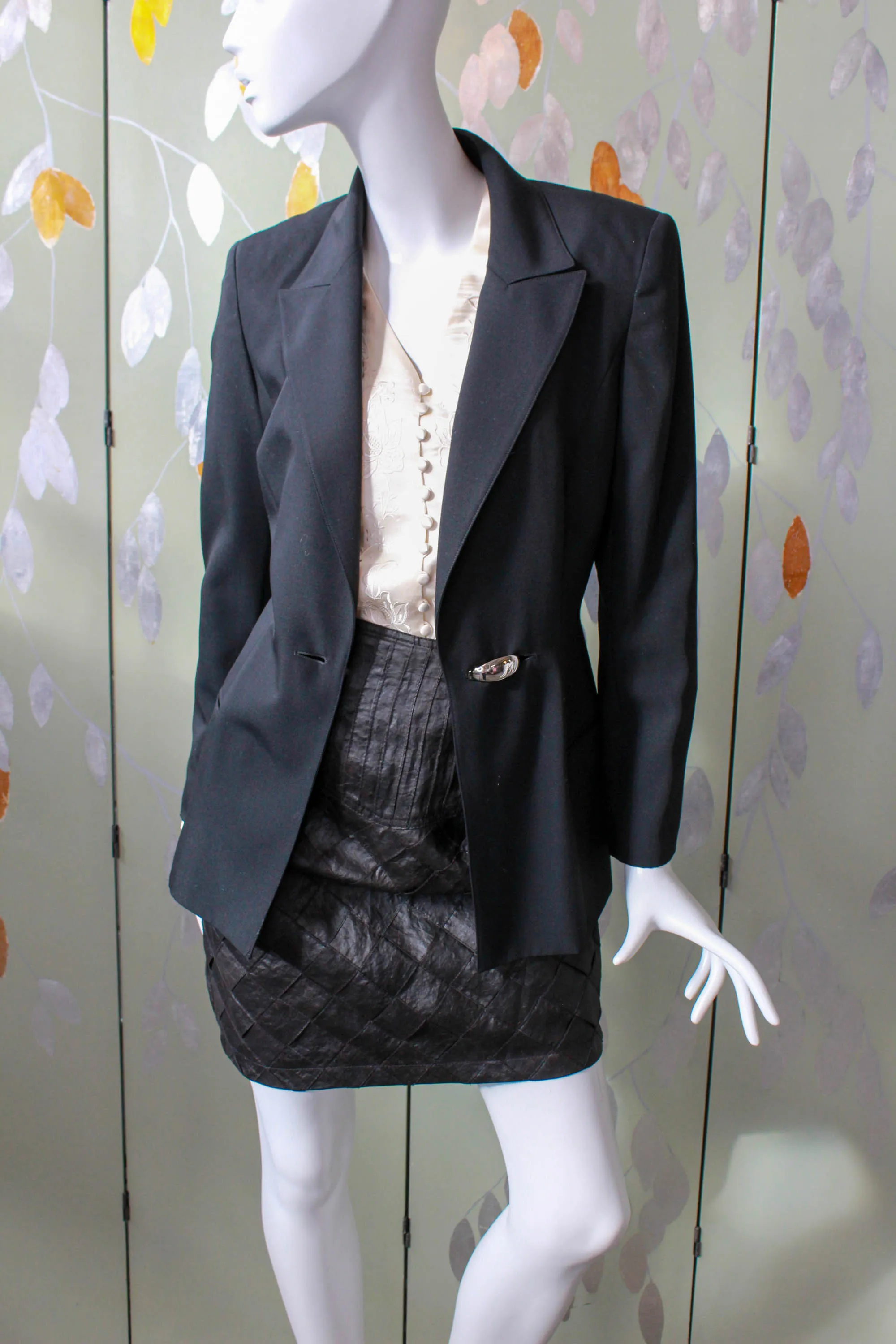 90s Claude Montana Black Blazer, Small