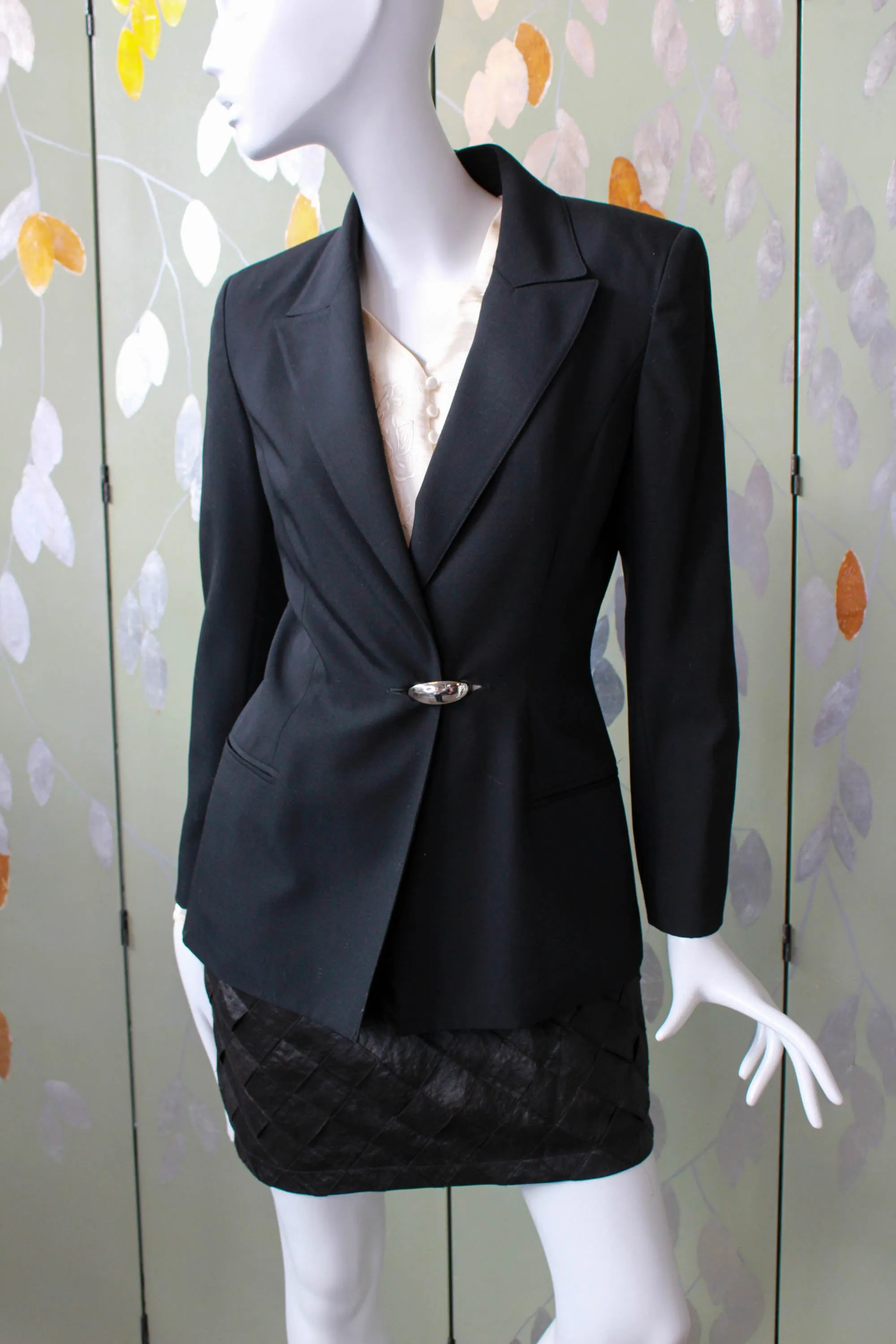 90s Claude Montana Black Blazer, Small