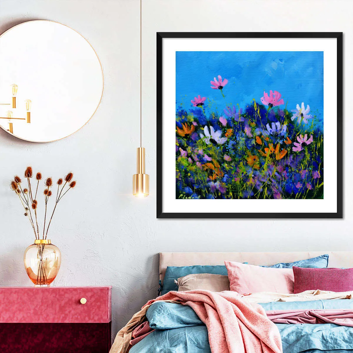 A Few Cosmos Flowers Wall Art
