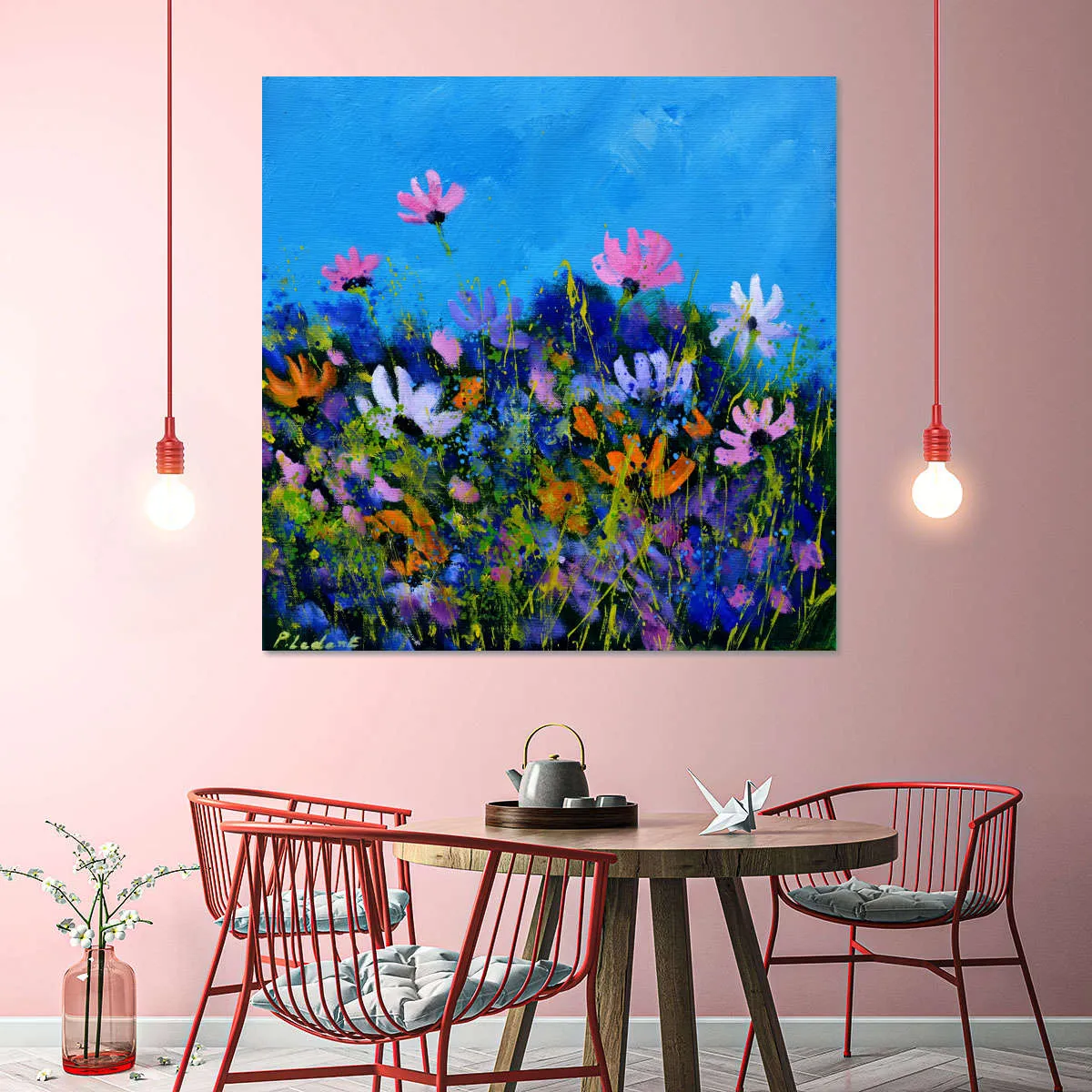 A Few Cosmos Flowers Wall Art