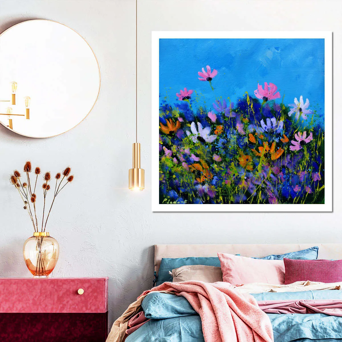 A Few Cosmos Flowers Wall Art
