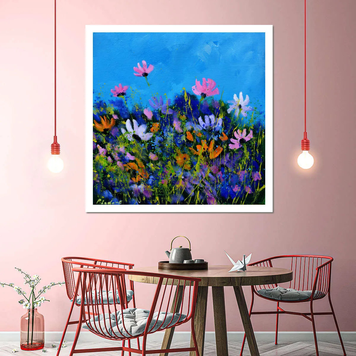 A Few Cosmos Flowers Wall Art