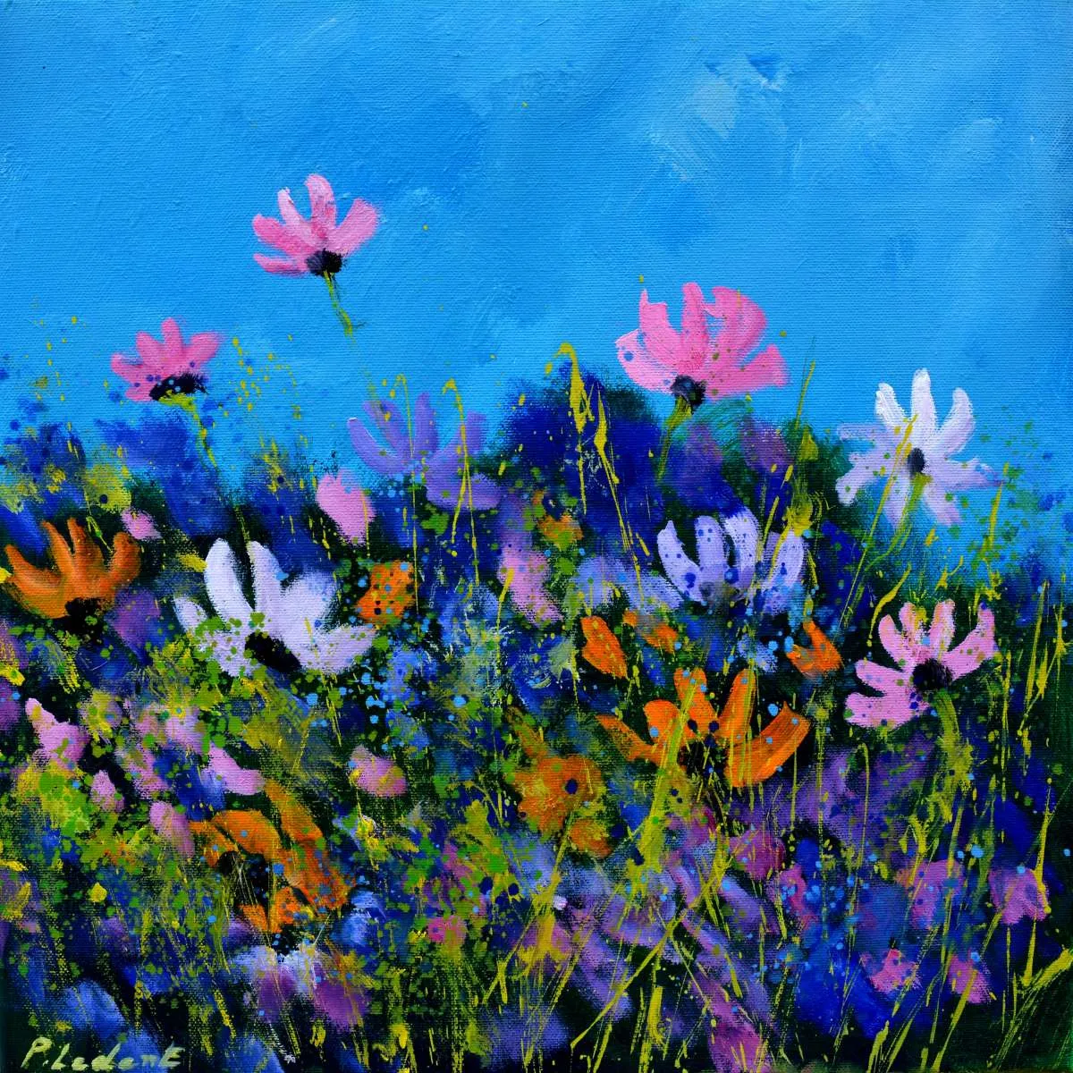 A Few Cosmos Flowers Wall Art