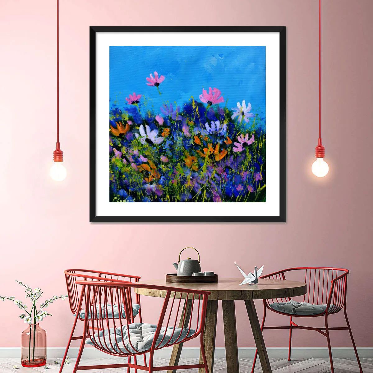 A Few Cosmos Flowers Wall Art