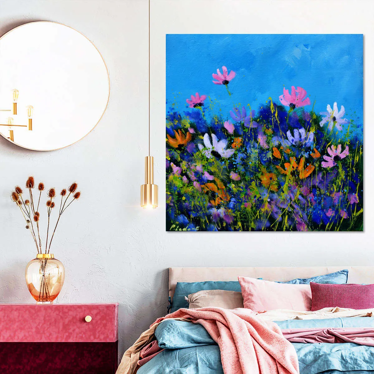 A Few Cosmos Flowers Wall Art