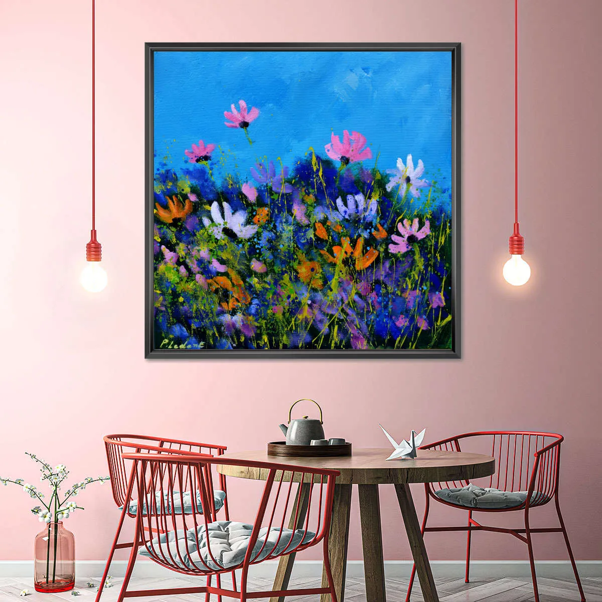 A Few Cosmos Flowers Wall Art
