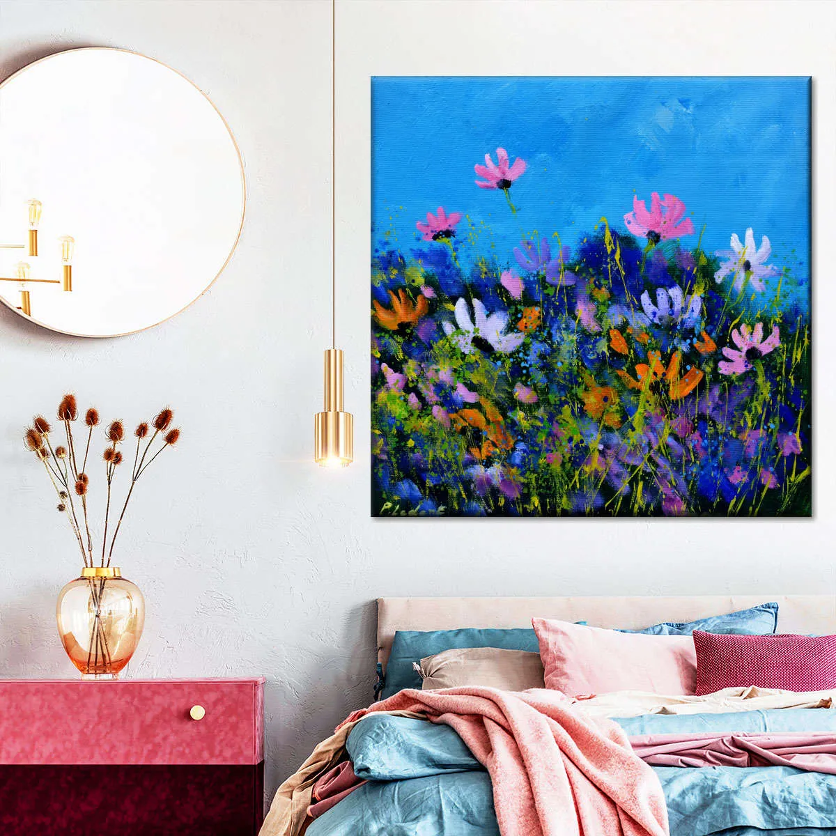 A Few Cosmos Flowers Wall Art