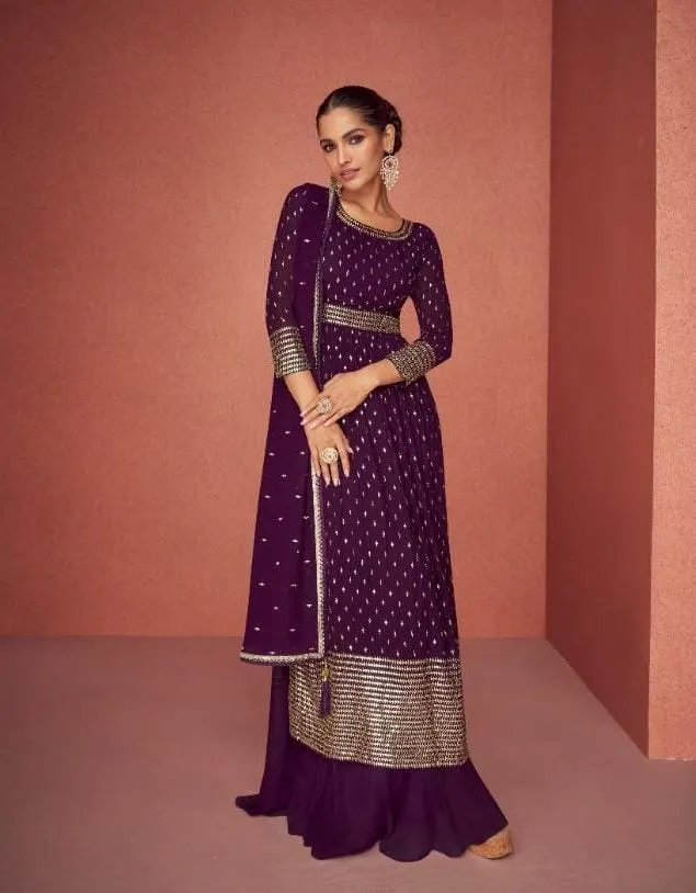 Aashirwad Aroma 9423-9427 Series Real Georgette Fancy Embroidered Salwar Suit