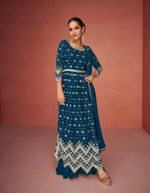 Aashirwad Aroma 9423-9427 Series Real Georgette Fancy Embroidered Salwar Suit