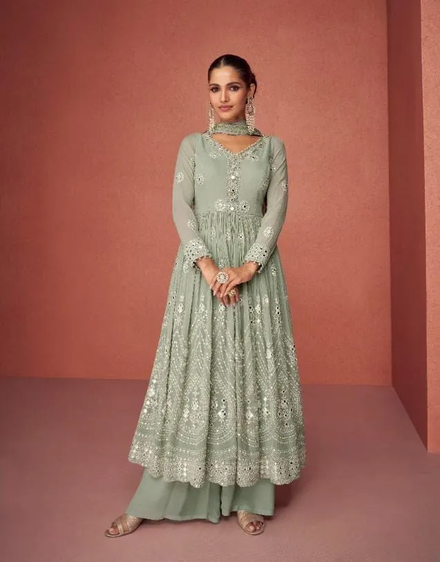 Aashirwad Aroma 9423-9427 Series Real Georgette Fancy Embroidered Salwar Suit