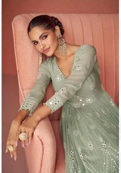 Aashirwad Aroma 9423-9427 Series Real Georgette Fancy Embroidered Salwar Suit