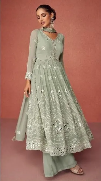 Aashirwad Aroma 9423-9427 Series Real Georgette Fancy Embroidered Salwar Suit