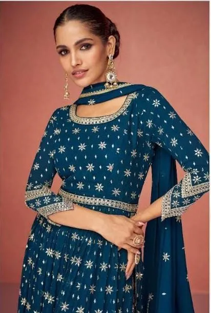 Aashirwad Aroma 9423-9427 Series Real Georgette Fancy Embroidered Salwar Suit