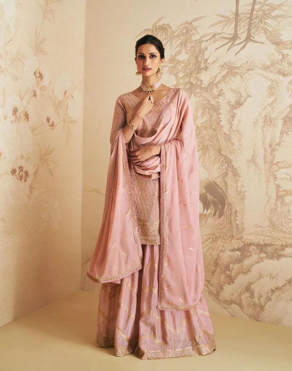 Aashirwad Elan Gulkand 9407-9411 Series Designer Suit
