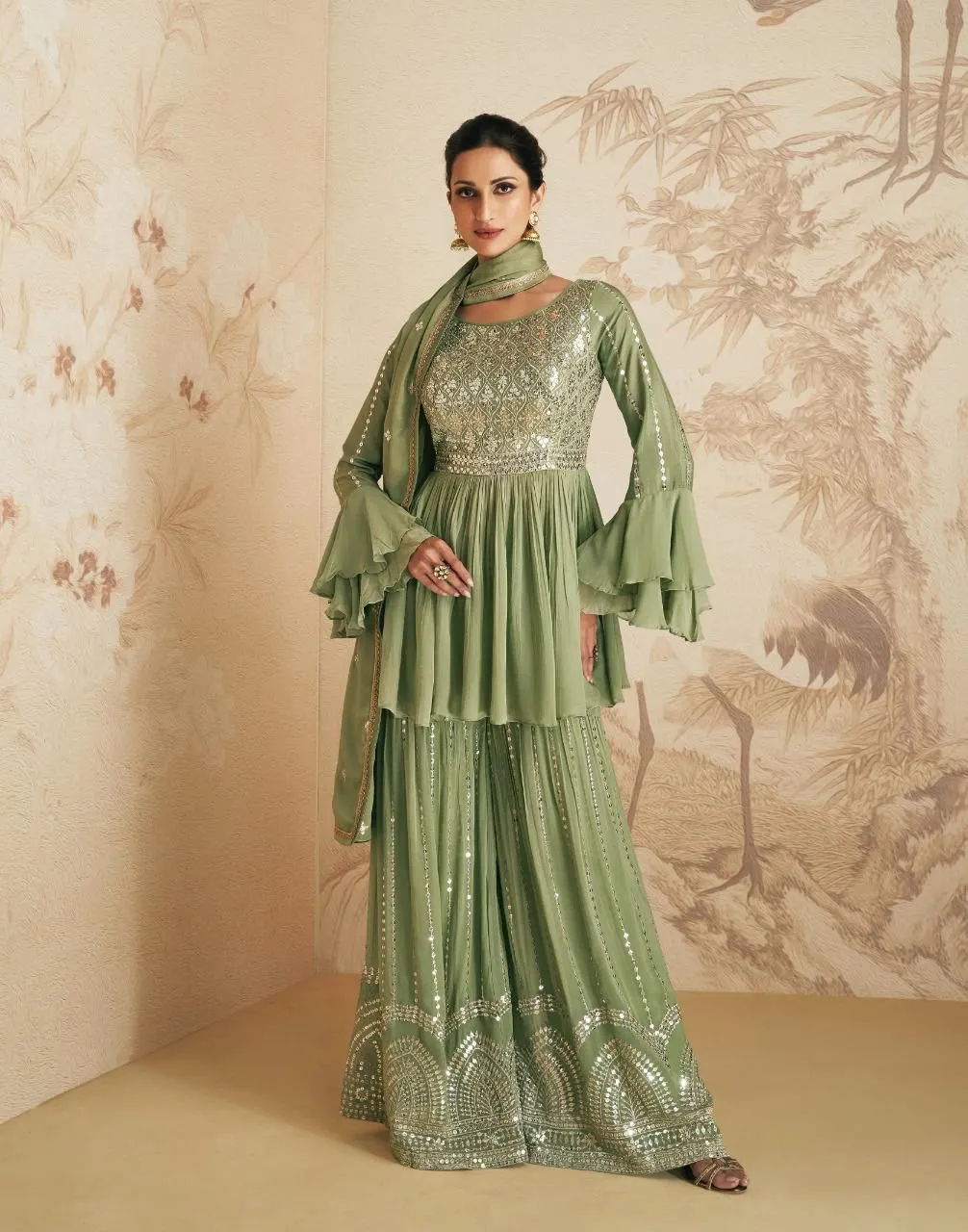 Aashirwad Elan Gulkand 9407-9411 Series Designer Suit