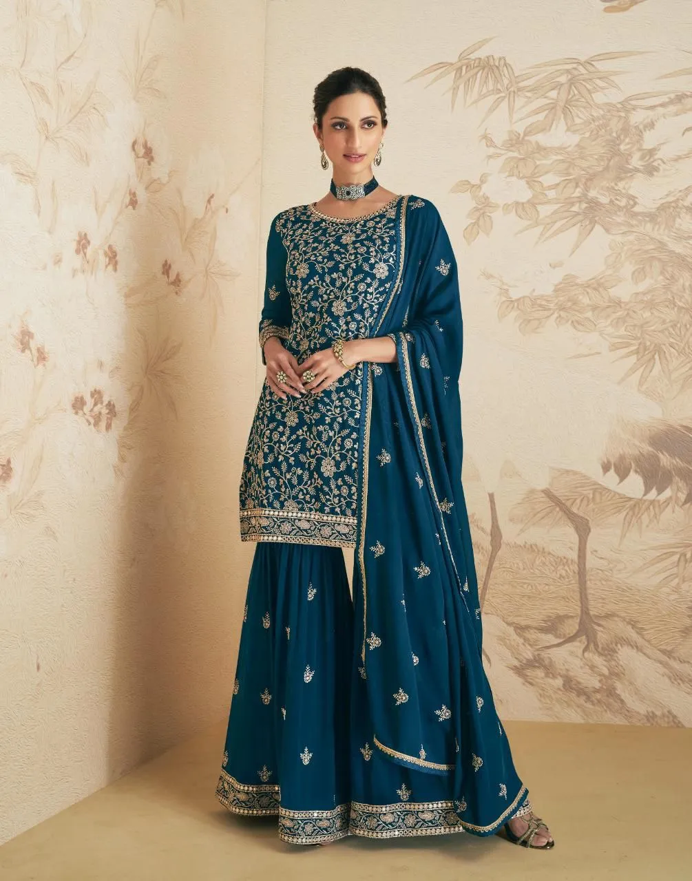 Aashirwad Elan Gulkand 9407-9411 Series Designer Suit