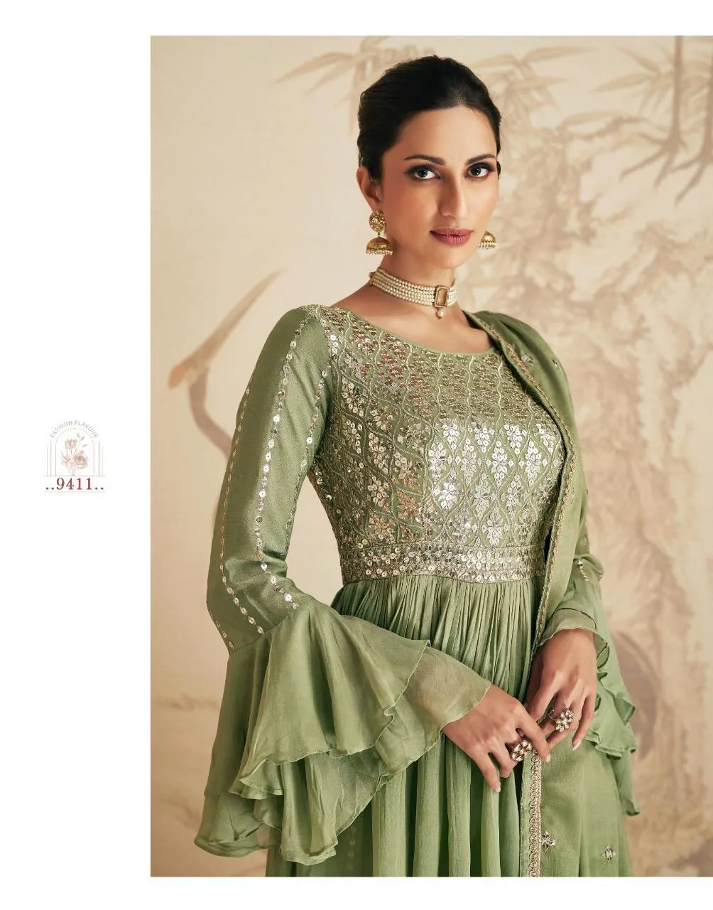 Aashirwad Elan Gulkand 9407-9411 Series Designer Suit