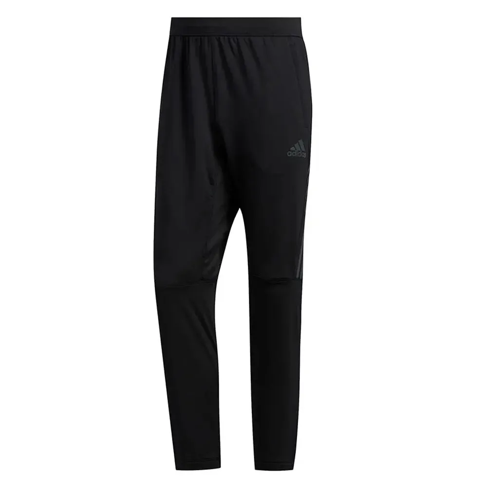 addias Men's Aeroready 3-Stripes Cold Weather Knit Pants Black