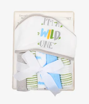Baby Hooded Towel & Washcloth - I'm A Wild One