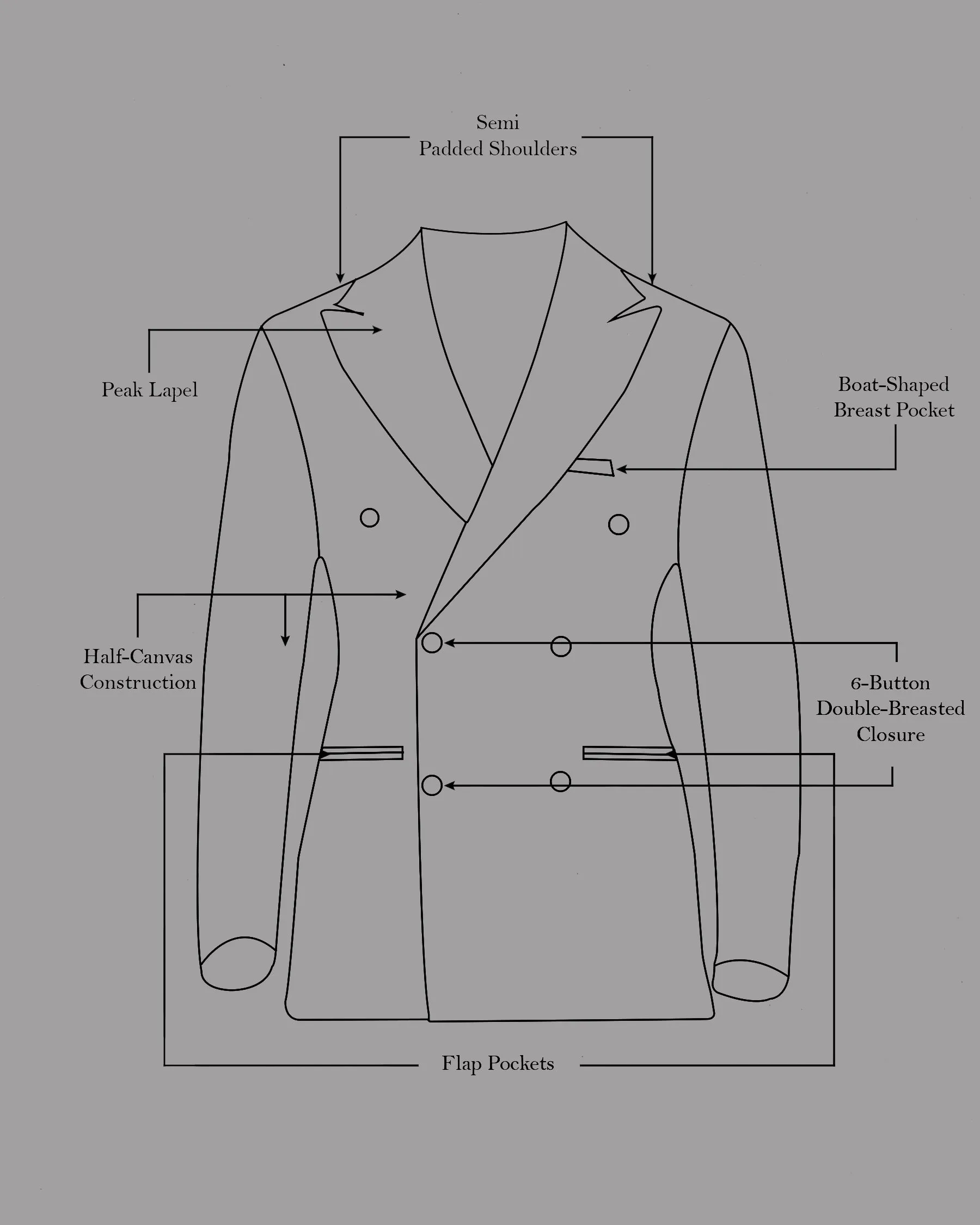 Baltic Sea Blue with Tuna Navy Blue Checkered Wool Rich Double Breasted Suit