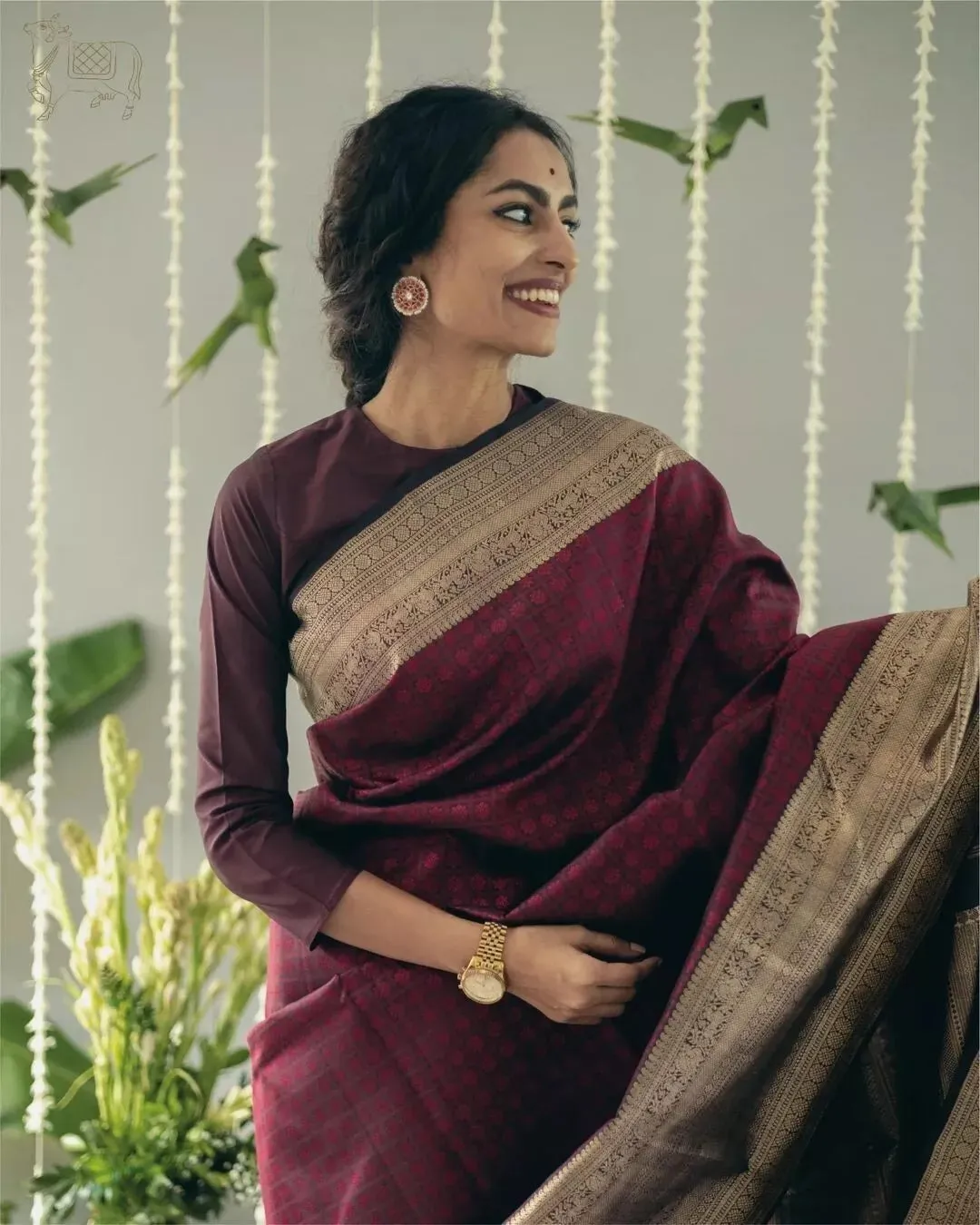 Banarasi Soft Silk Sari Party Wear Saree With Blouse