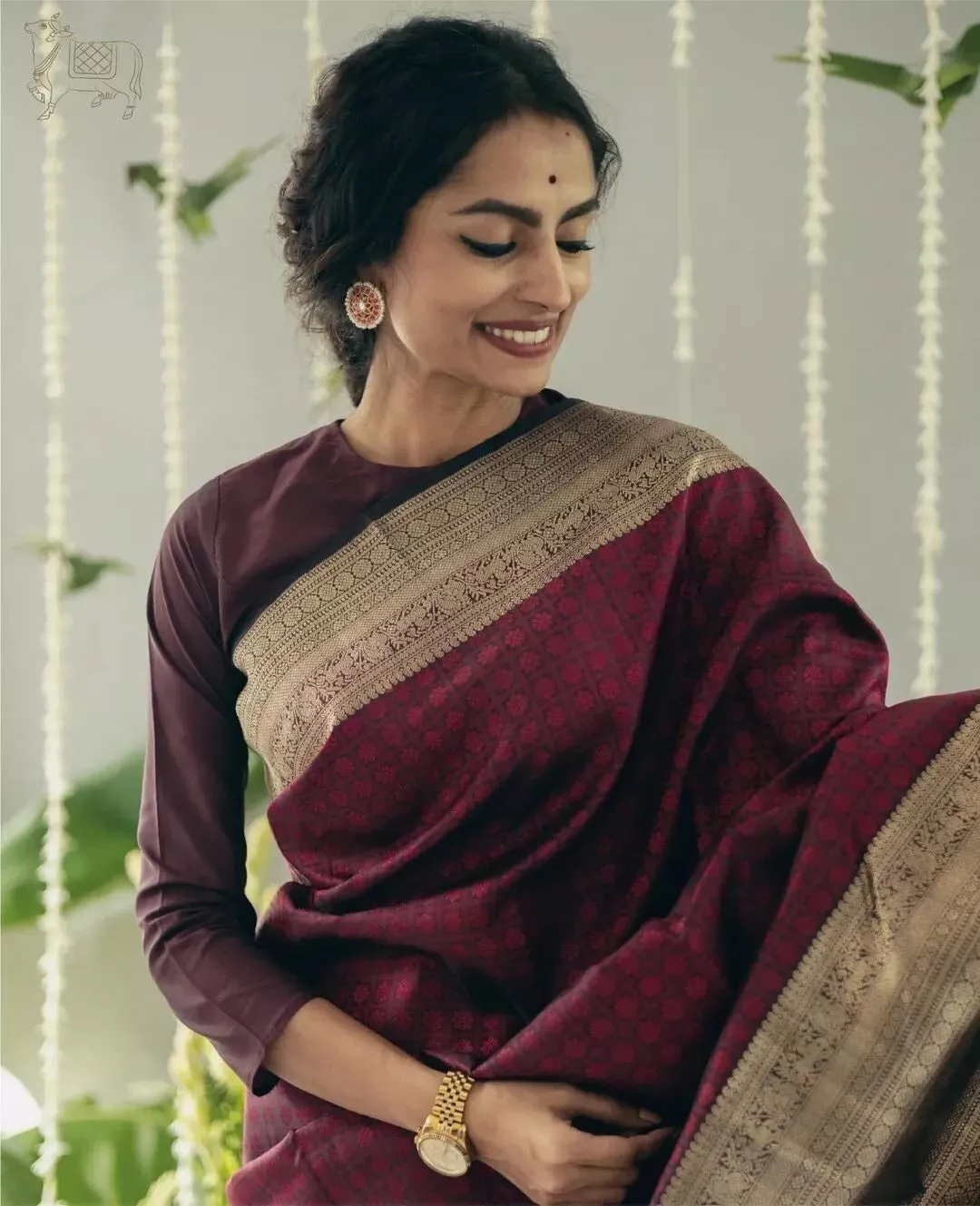 Banarasi Soft Silk Sari Party Wear Saree With Blouse