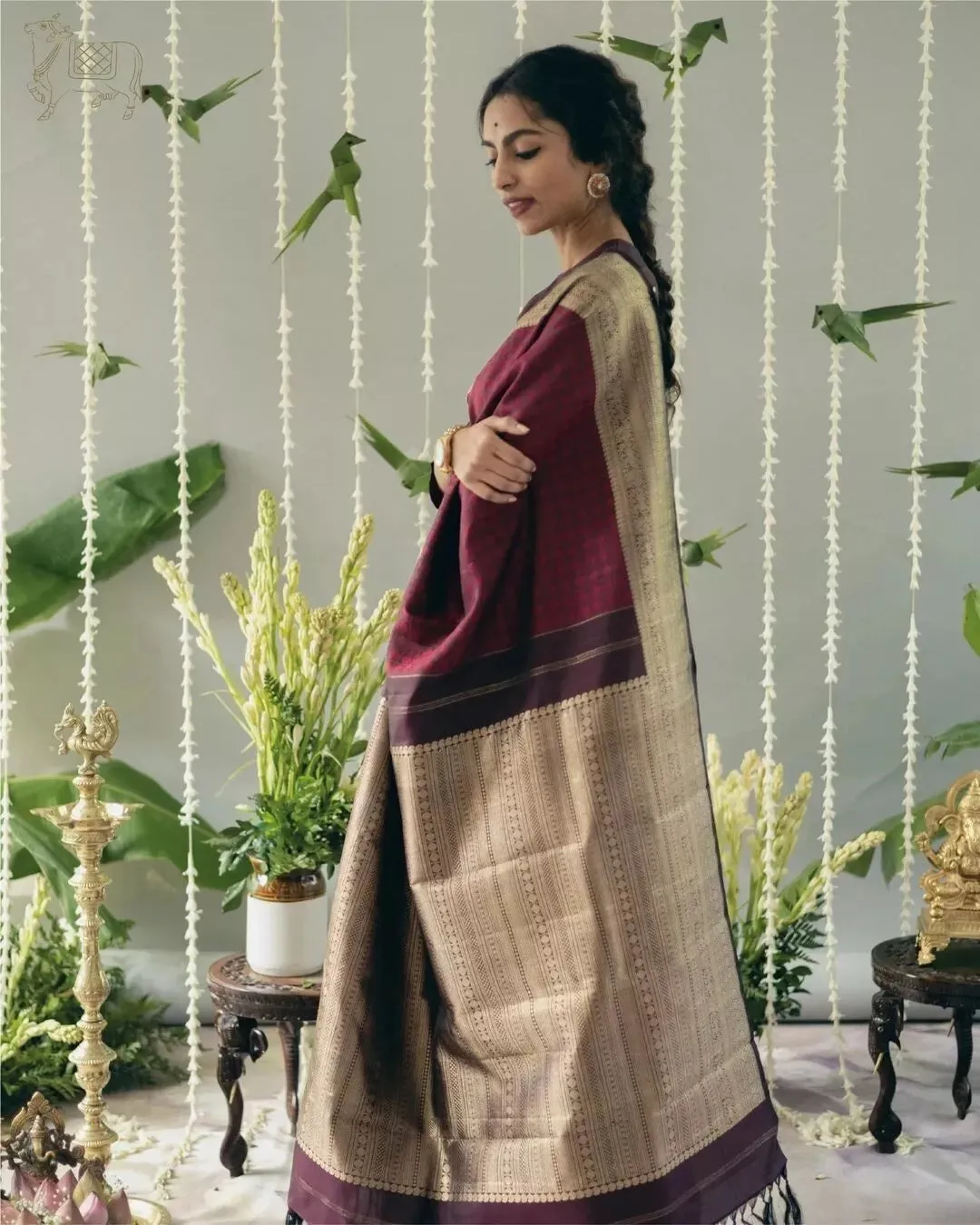 Banarasi Soft Silk Sari Party Wear Saree With Blouse