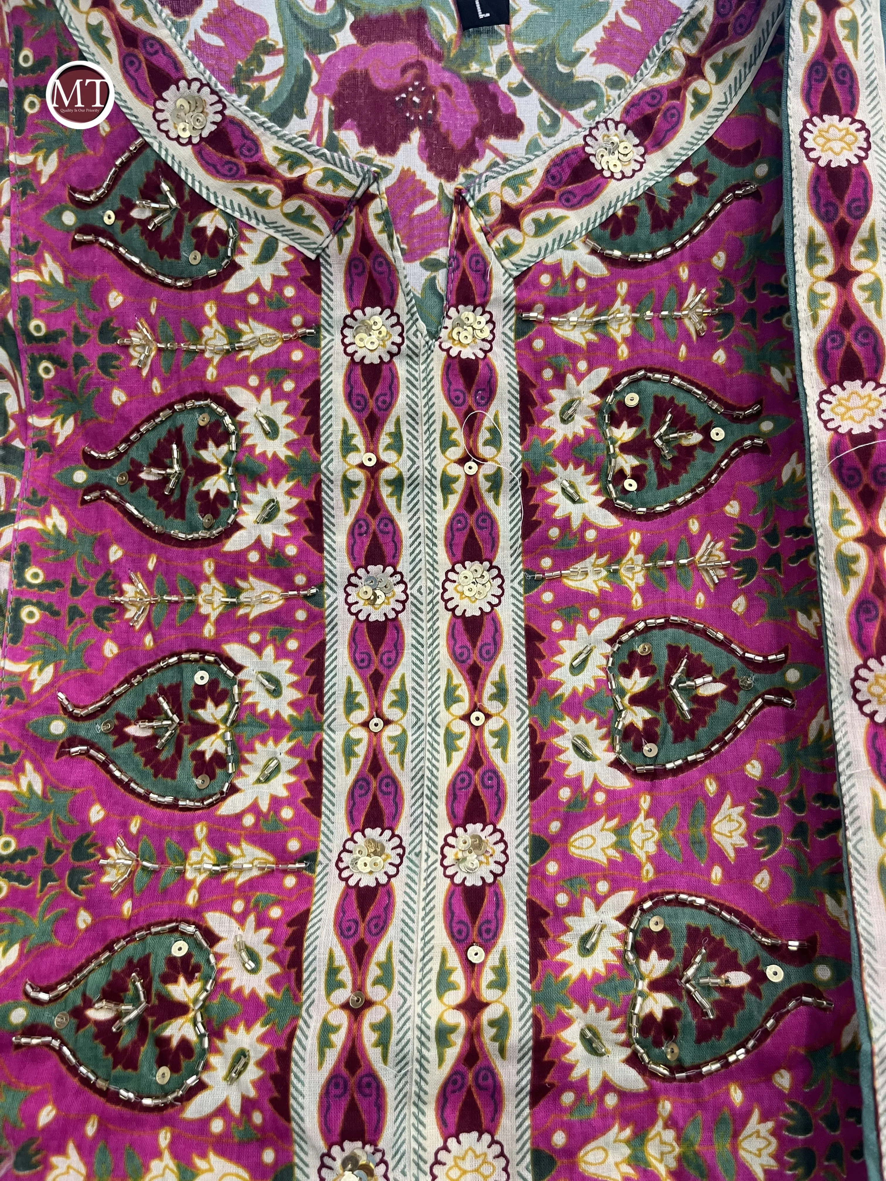Beautiful Designer Party Wear Voluminous Anarkali Pure Cotton Salwar Suit