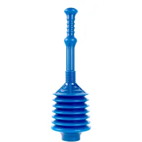 Bellows Accordion Toilet Plunger (Blue)