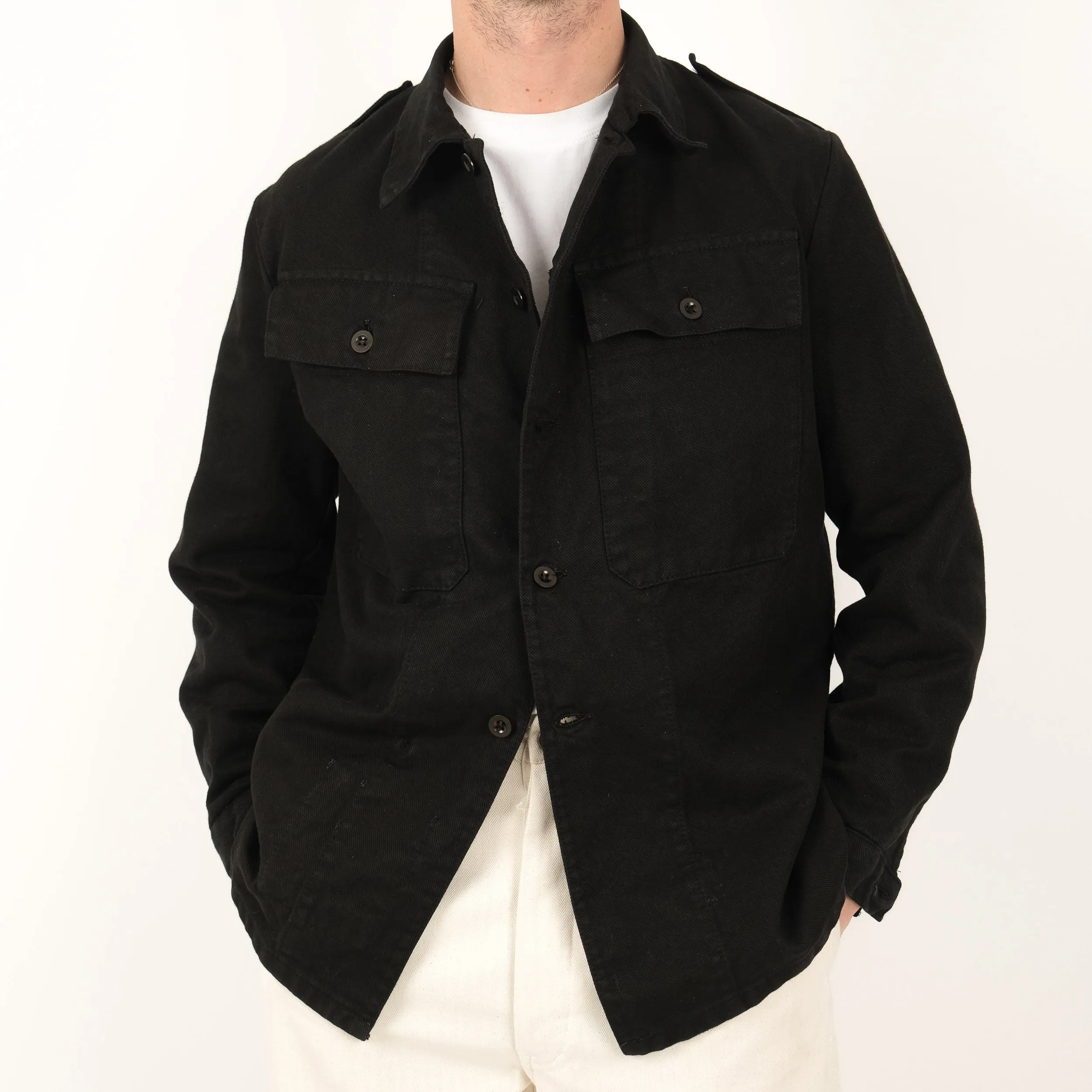 BLACK SWISS DENIM JACKET