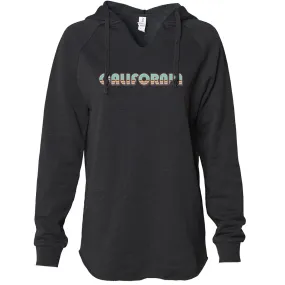 California 70's Stripes Women's Soft Hooded Pullover