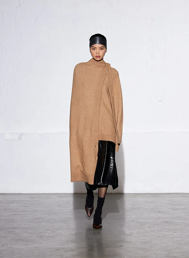 Camel Hair Knit Cape