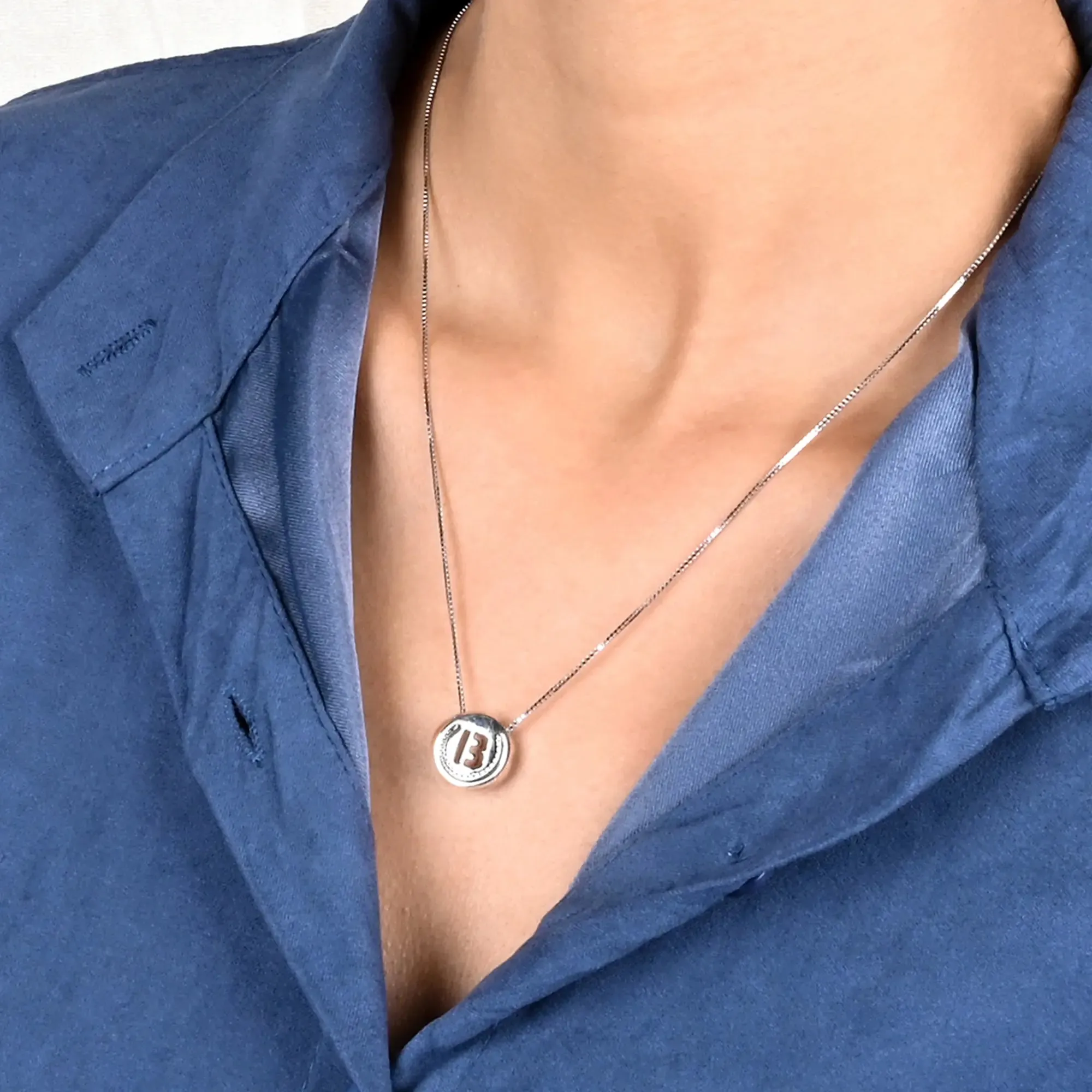 Circular Initial 'B' Necklace