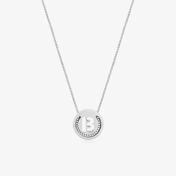 Circular Initial 'B' Necklace