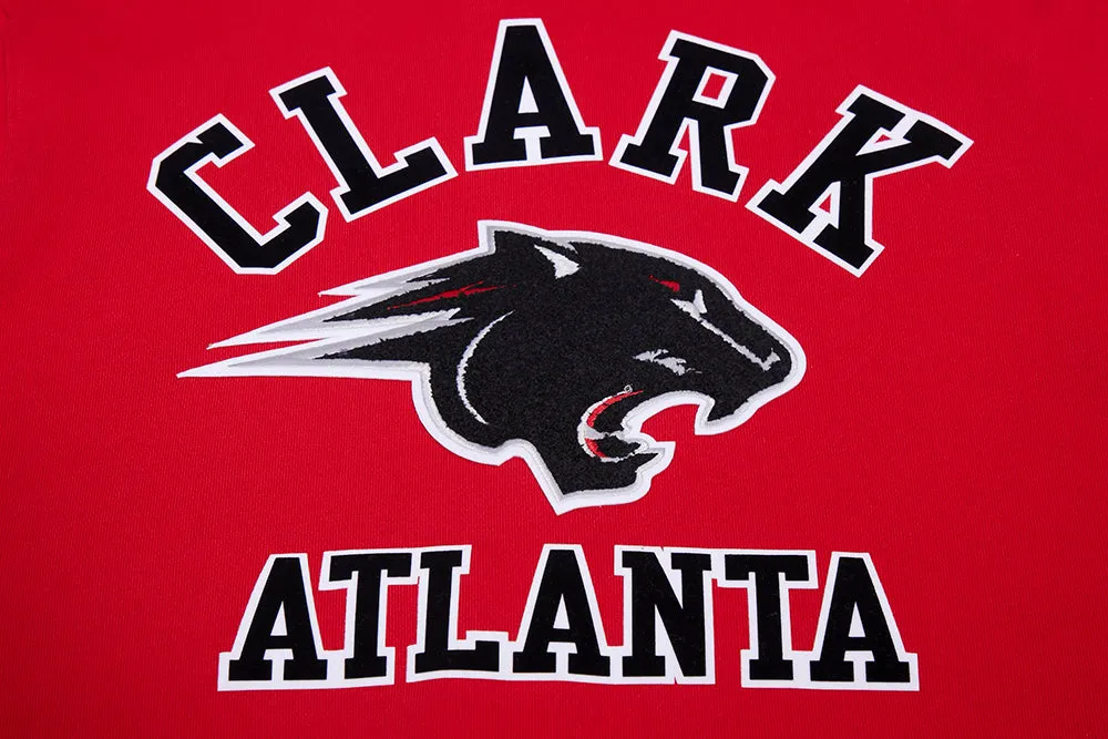 CLARK ATLANTA UNIVERSITY CLASSIC MEN'S STACKED LOGO PO HOODIE (RED)