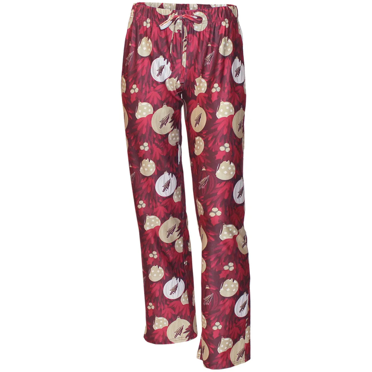 Concept Sports Women's FSU Holiday Design Long Sleeve T-shirt and Pant Set - White/Garnet