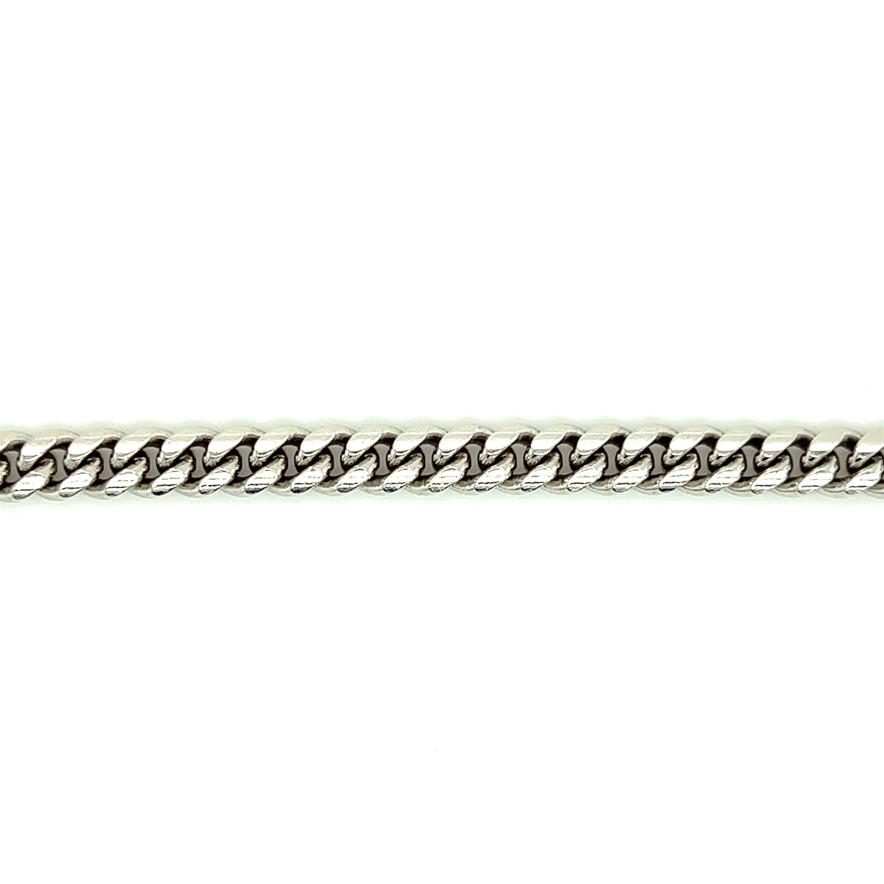 Curb Chain 4.9mm with 24in Length in Sterling Silver