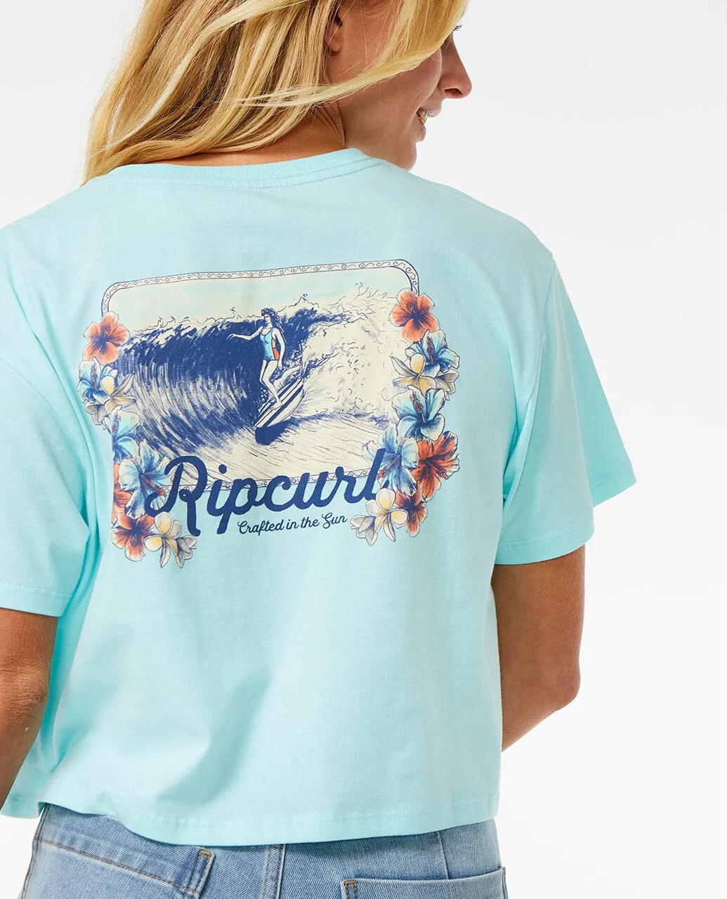 Dancing Crop Tee - Sky Blue