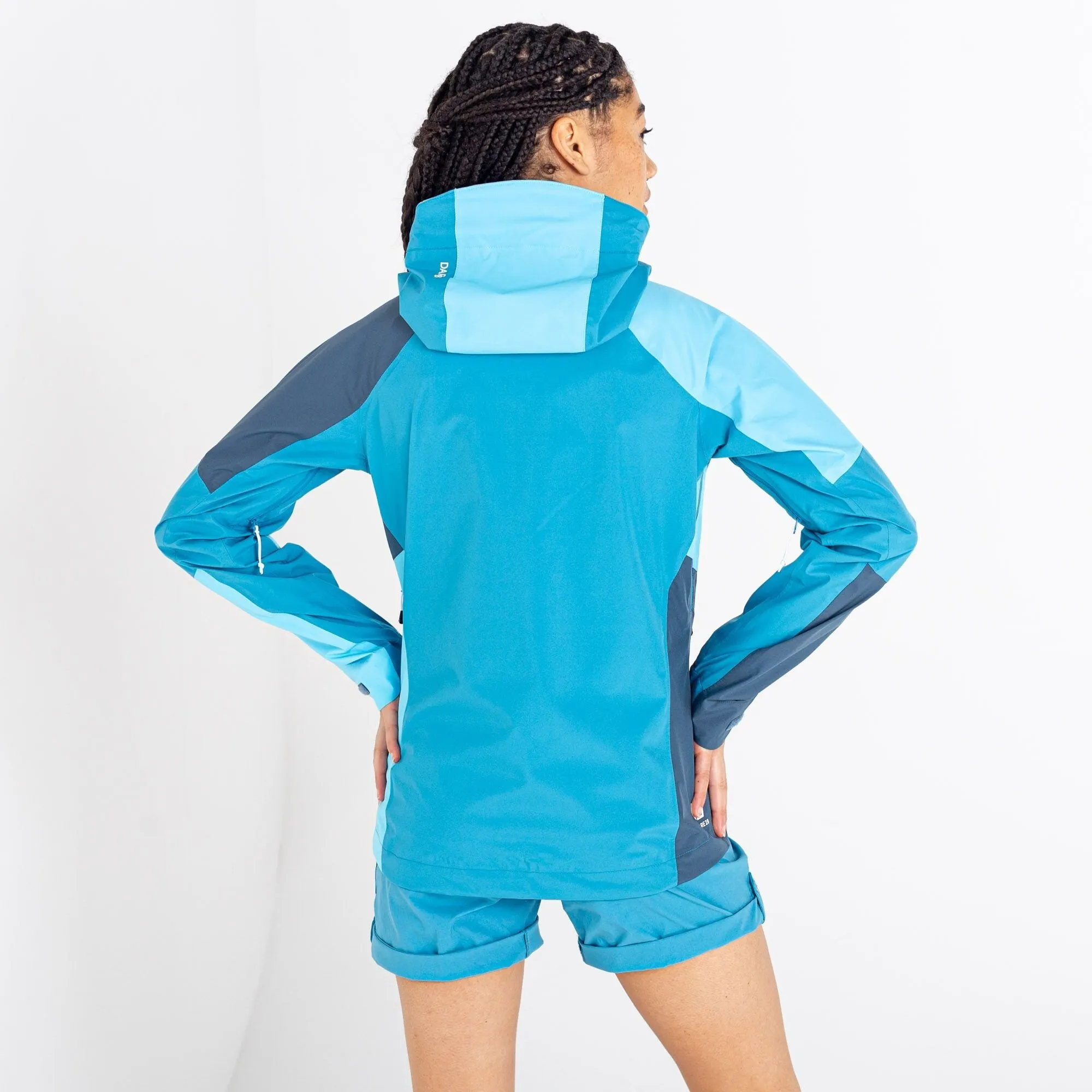 Dare2b Ladies Checkpoint III Waterproof Jacket-CAPRI BLUE