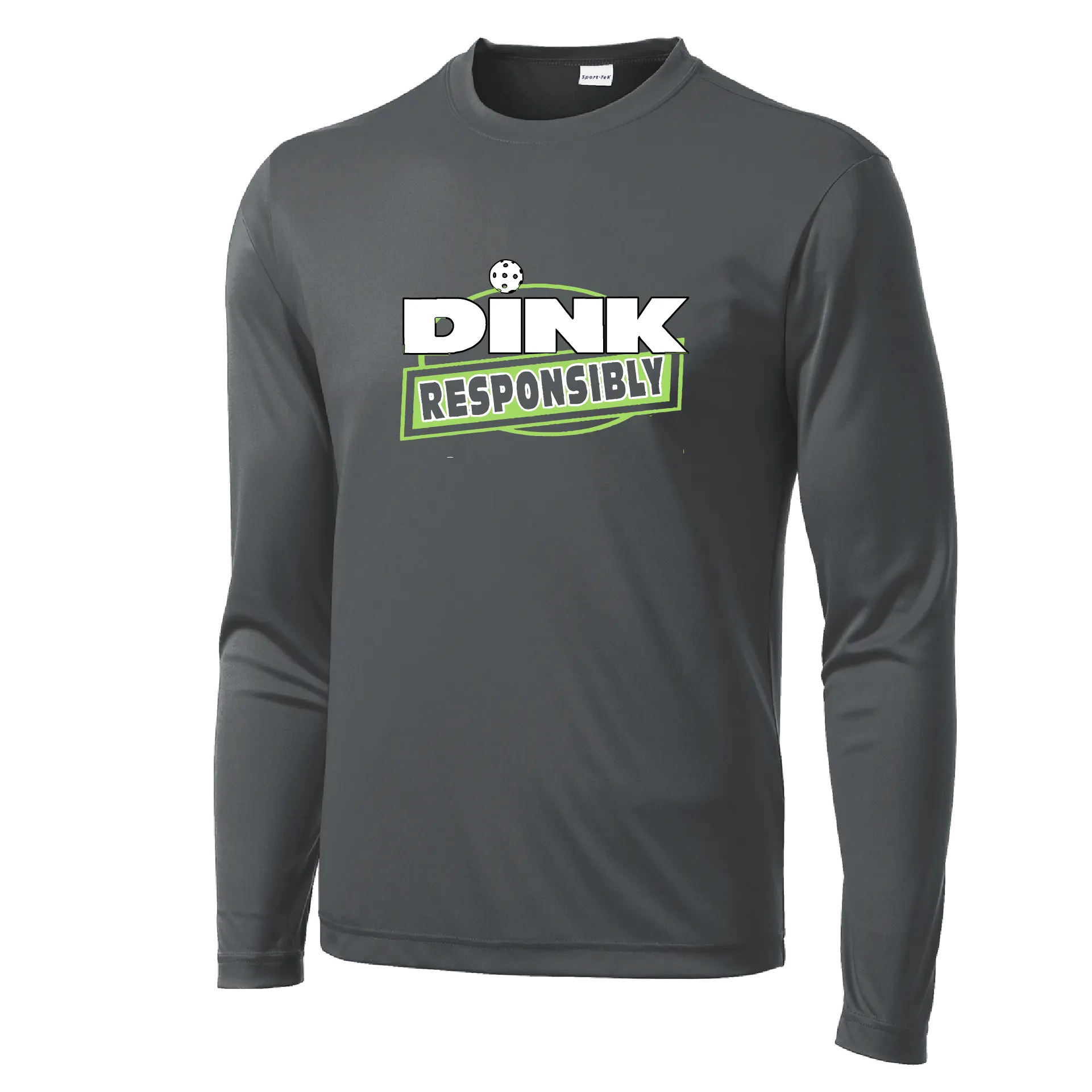 Dink Responsibly | Men's Long Sleeve Athletic Shirt | 100% Polyester