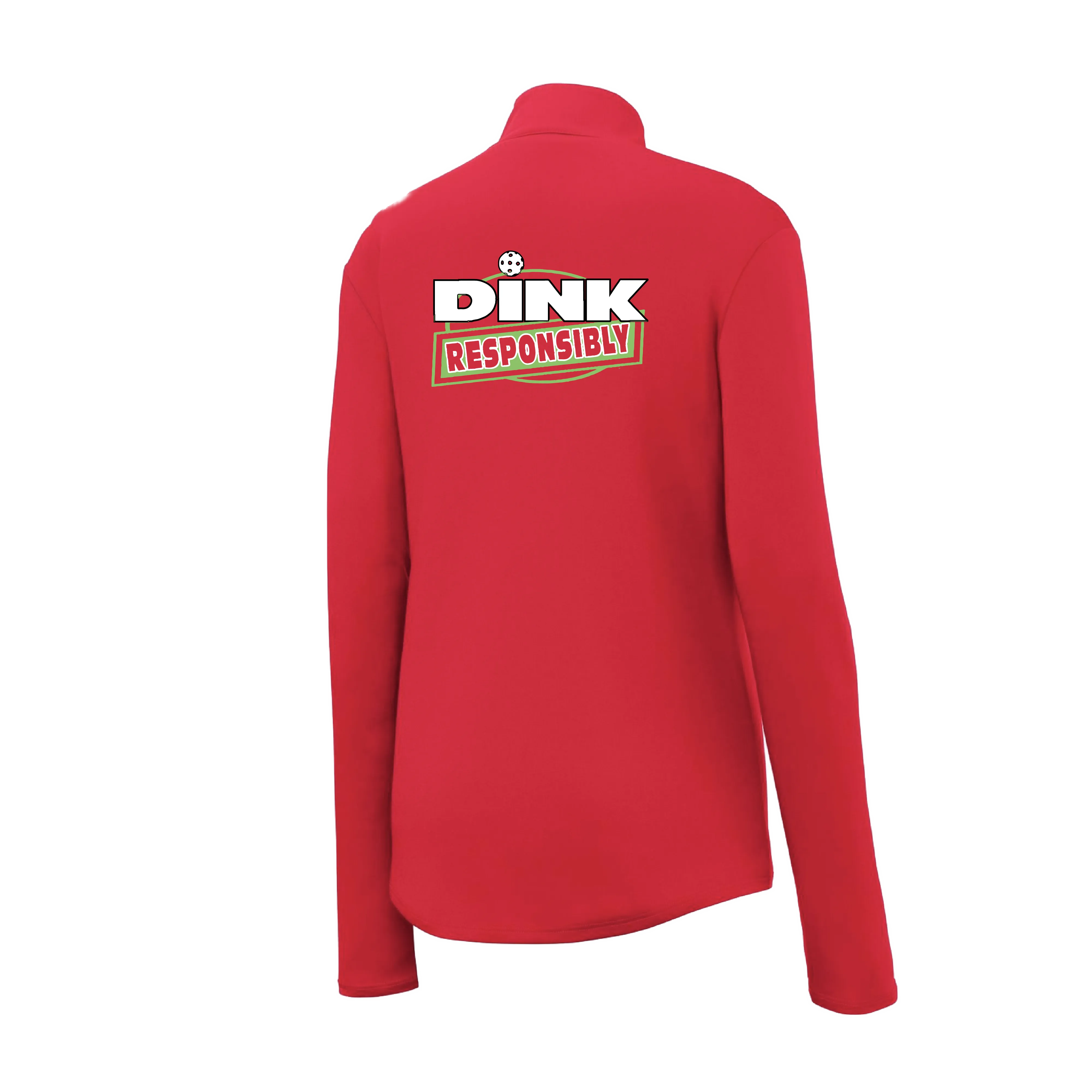 Dink Responsibly | Women's 1/4 Zip Pickleball Pullover | 100% Polyester