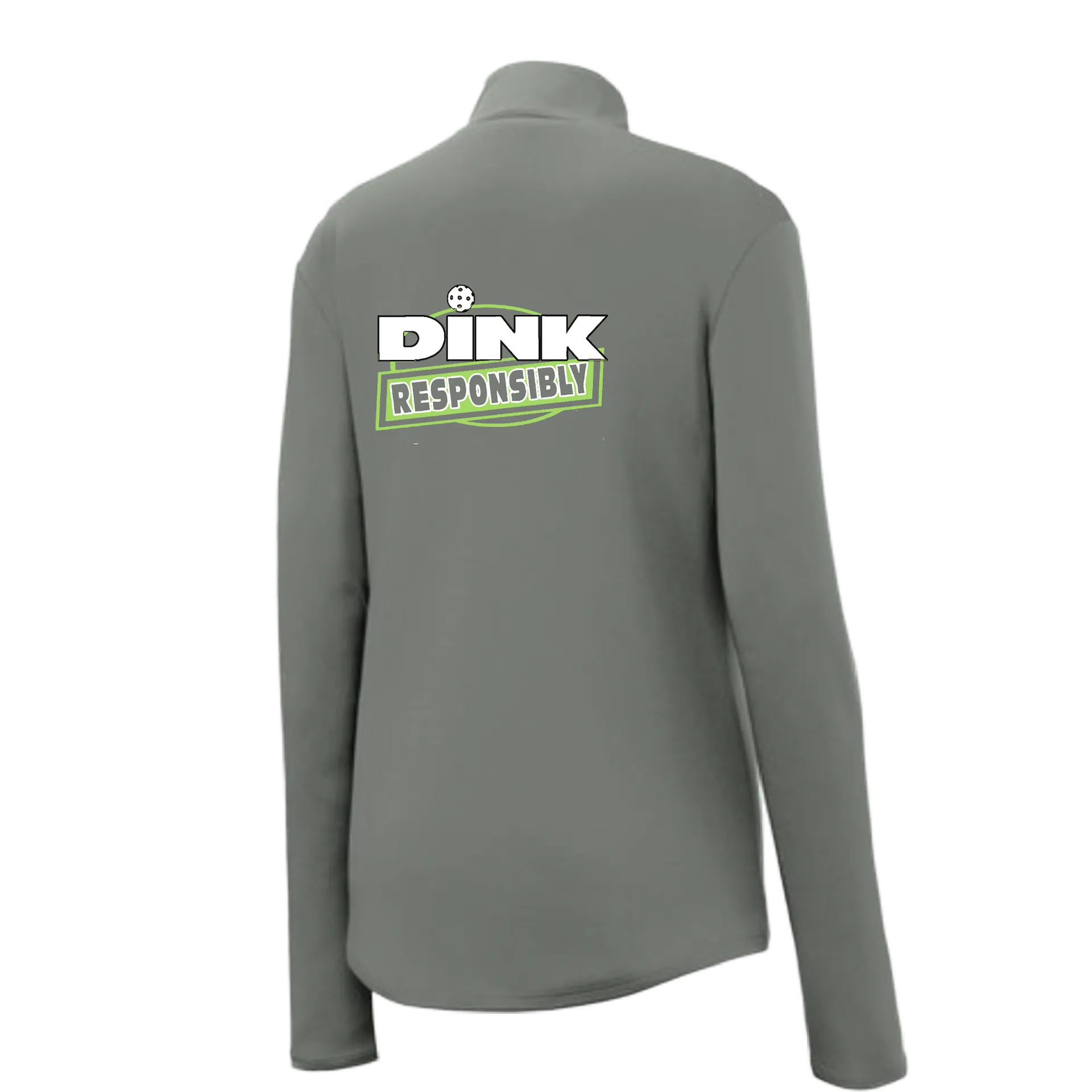 Dink Responsibly | Women's 1/4 Zip Pickleball Pullover | 100% Polyester