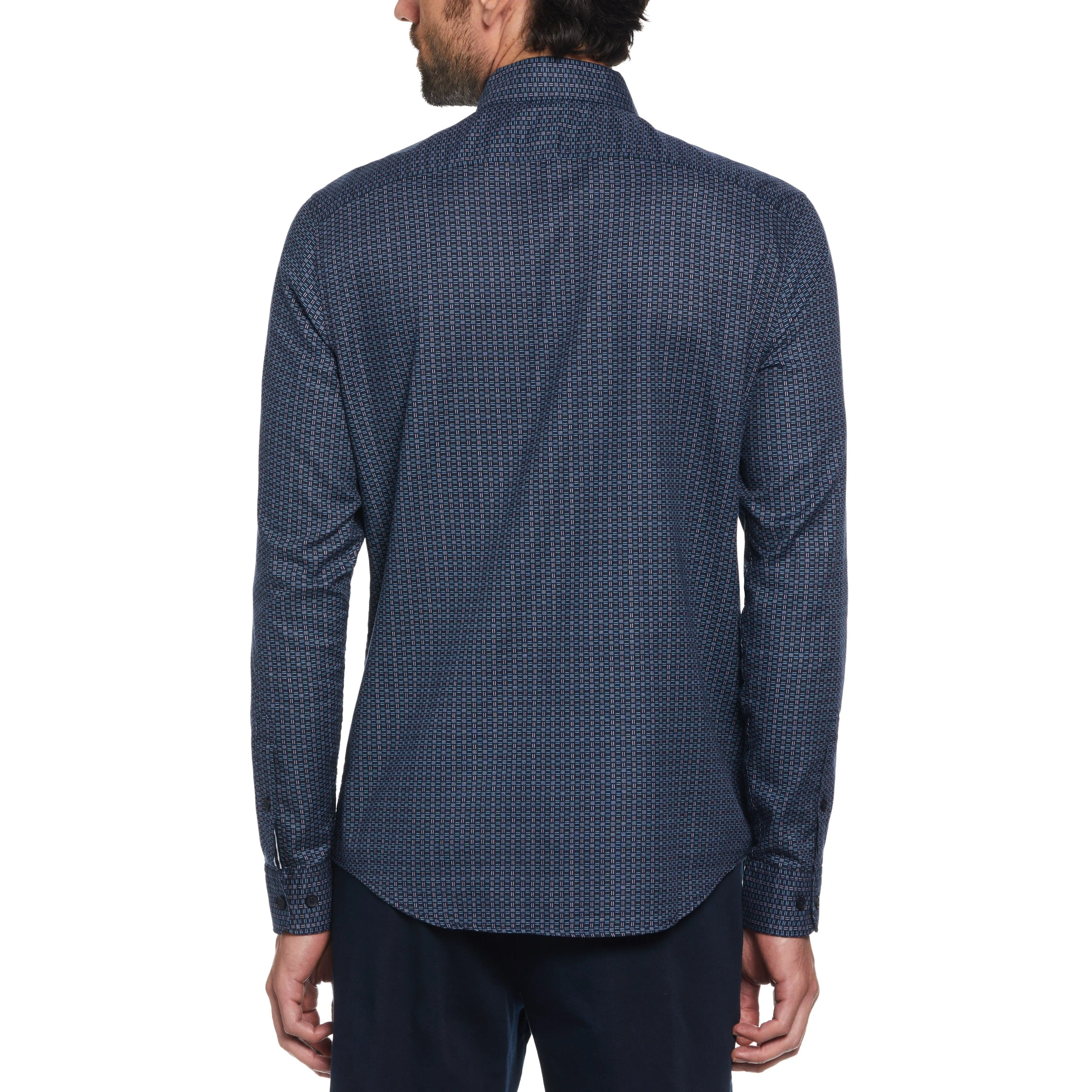 Ecovero™ Oxford Basket Weave Print Shirt